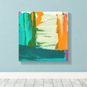 色数々の自由表絵画現 キャンバスプリント (インサイチュ (ウッドフロア))