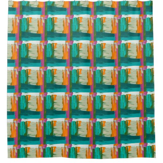 色数々の自由表絵画現 シャワーカーテン (正面)