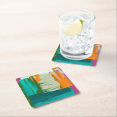 色数々の自由表絵画現 スクエアペーパーコースター (インサイチュ)