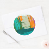 色数々の自由表絵画現 ラウンドシール (封筒)