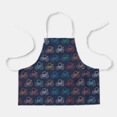 色数々の自転車パターン エプロン (正面)