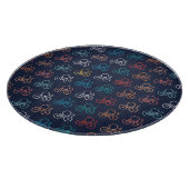 色数々の自転車パターン カッティングボード (角)