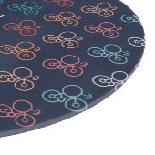 色数々の自転車パターン カッティングボード (角)