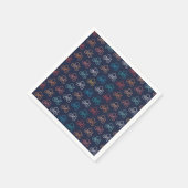 色数々の自転車パターン スタンダードカクテルナプキン (角)