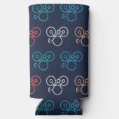 色数々の自転車パターン スリム缶クーラー (裏面)