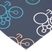 色数々の自転車パターン ロングテーブルランナー (コーナー)