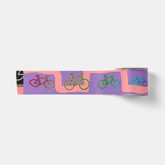 色数々の自転車 サテンリボン (正面)