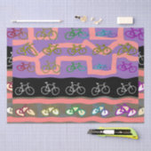 色数々の自転車 薄葉紙 (クラフト)