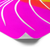 色数々の色のアポップ・アートのートキャットポートレート ポスター (角)