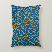 色数々の色のカッコいい抽象芸術柄 アクセントクッション (正面(垂直))