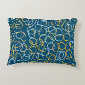 色数々の色のカッコいい抽象芸術柄 アクセントクッション (裏面)