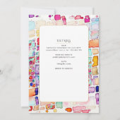 色数々の色のカトリック教会結婚群 招待状 (裏面)