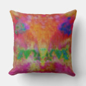 色数々の色のサイケデリック絞り染め装飾用クッション クッション (正面)