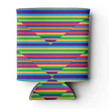 色数々の色のストライプのクーラーボックス