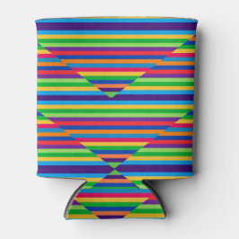 色数々の色のストライプのクーラーボックス 缶クーラー