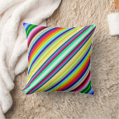 色数々の色のストライプ装飾用クッション クッション (ブランケット)