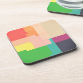 色数々の色のストライプ コースター (左側)