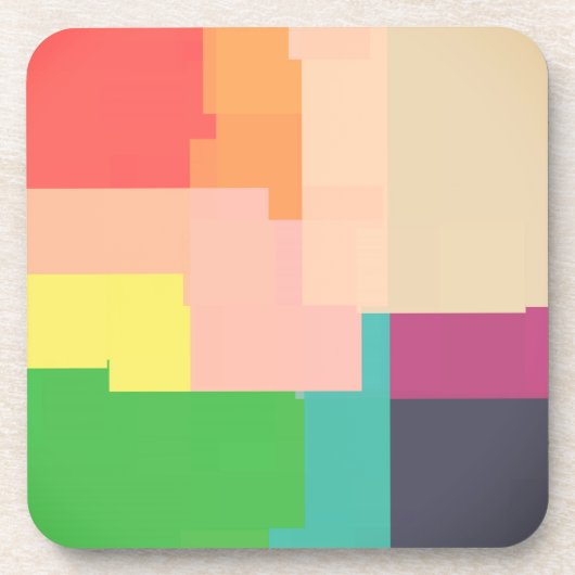 色数々の色のストライプ コースター (正面)