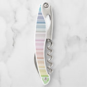 色数々の色のストライプ ソムリエナイフ (裏面)