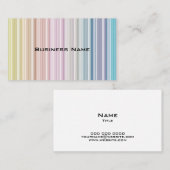 色数々の色のストライプ 名刺 (正面/裏面)