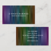 色数々の色のストライプSheen名刺 名刺 (正面/裏面)