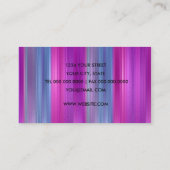 色数々の色のストライプSheen名刺 名刺 (裏面)