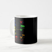 色数々の色のレインボーカメレオンマグ コーヒーマグカップ (正面左)