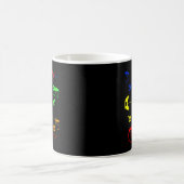 色数々の色のレインボーカメレオンマグ コーヒーマグカップ (中央)