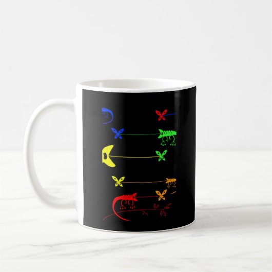 色数々の色のレインボーカメレオンマグ コーヒーマグカップ (左)