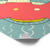 色数々の色の居心地の良いセーター、暖かい秋の冬の瀬 ポスター (角)