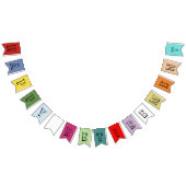 色数々の色の幸福な退職パーティー バンティングフラッグ (全)