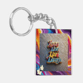 色数々の色の感動的ことわざ キーホルダー (正面左)