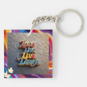 色数々の色の感動的ことわざ キーホルダー (裏面)