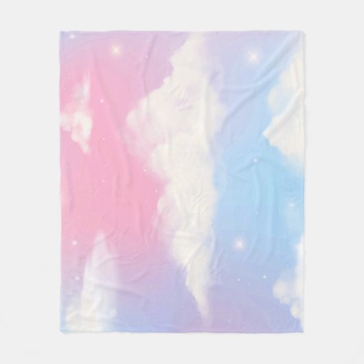 色数々の色の曇り毛布 フリースブランケット (正面)