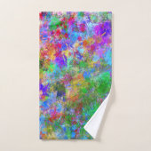 色数々の色の水彩デザイン バスタオルセット (ハンドタオル)