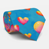 色数々の色の水彩ハートネックタイ ネクタイ (ロール)