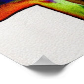 色数々の色の水色のポスター ポスター (角)