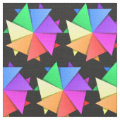 色数々の色の虹の星 ファブリック (クローズアップ)