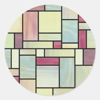 色数々の色ステンドグラス ラウンドシール