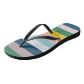 色数々の色ストライプ緑ブルーピンク ビーチサンダル (アングル)
