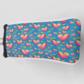 色数々の色ハートゴルフヘッドカバー ゴルフヘッドカバー (正面)