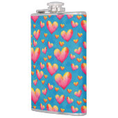 色数々の色ハート酒瓶 フラスク (左)