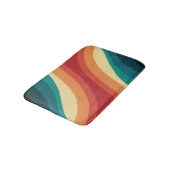 色数々の色レトロスタイル波デザイン バスマット (アングル)