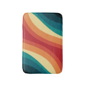 色数々の色レトロスタイル波デザイン バスマット (正面縦)