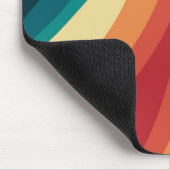 色数々の色レトロスタイル波デザイン マウスパッド (コーナー)