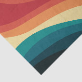 色数々の色レトロスタイル波デザイン 薄葉紙 (詳細)