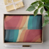 色数々の色レトロスタイル波デザイン 薄葉紙 (ギフト)