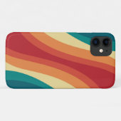 色数々の色レトロスタイル波デザイン Case-Mate iPhoneケース (裏面(横))