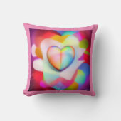 色数々の色愛ハート装飾用クッション クッション (正面)