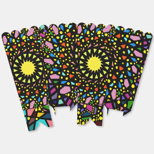 色数々の色紙吹雪パーティーお願いボックス フェイバーボックス (見開き)